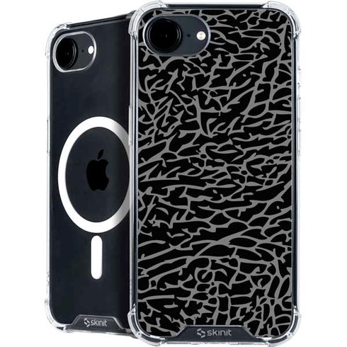 Elephant Print Black iPhone 16e MagSafe Case