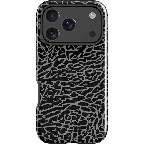 Elephant Print Black iPhone 18 Pro Max Impact Case
