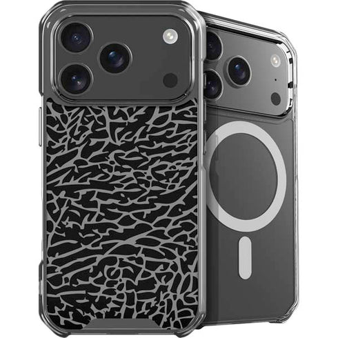 Elephant Print Black iPhone 18 Pro Max MagSafe Case
