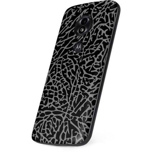 Elephant Print Black Moto E5 Play Skin