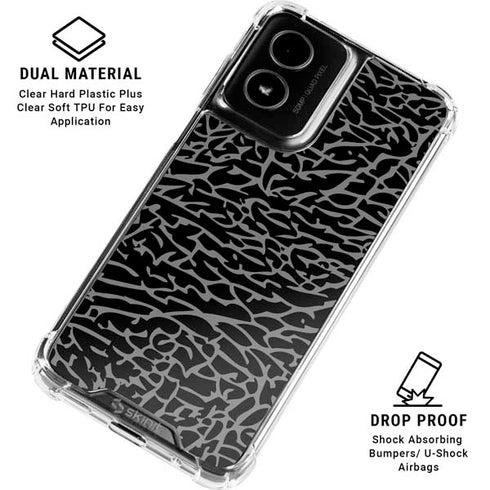 Elephant Print Black Moto G Power 5G (2024) Clear Case