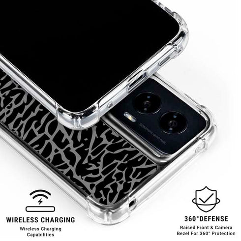 Elephant Print Black Moto G Power 5G (2024) Clear Case