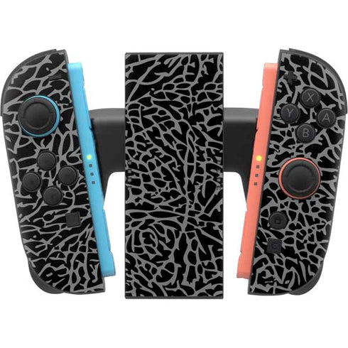 Elephant Print Black Nintendo Switch 2 (2025) Joy-Con Controller Skin