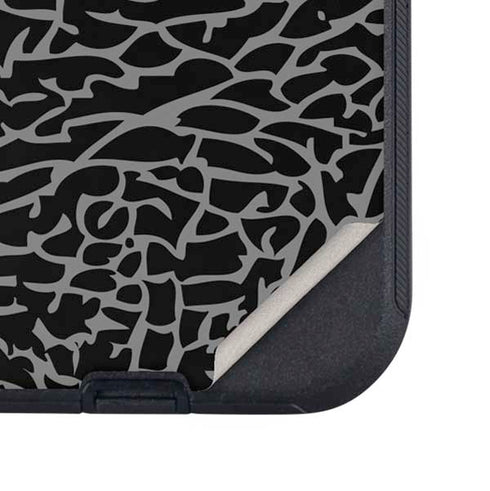 Elephant Print Black Otterbox Defender iPhone Skin