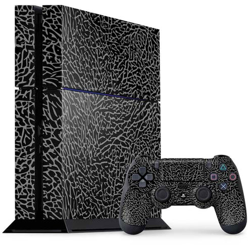 Elephant Print Black PlayStation PS4 Skins
