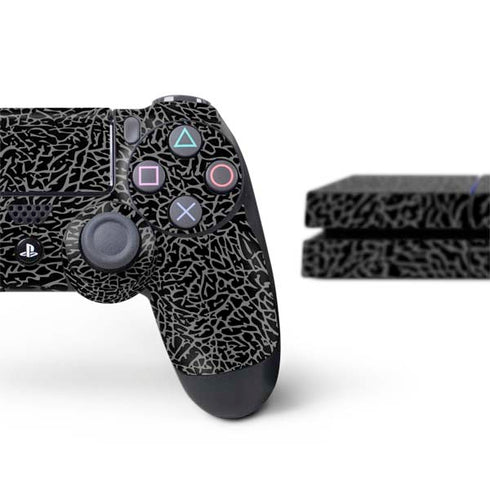 Elephant Print Black PS4 Console and Controller Bundle Skin
