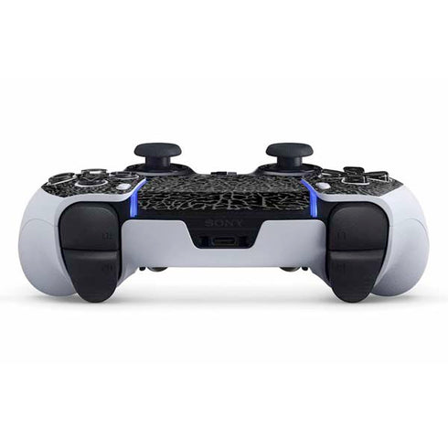 Elephant Print Black PS5 DualSense Edge Pro Controller Skin