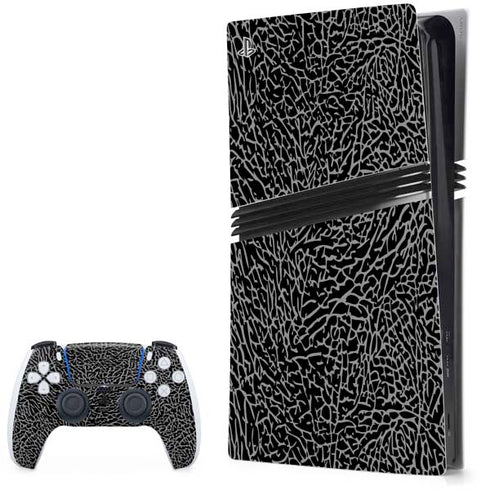 Elephant Print Black PlayStation PS5 Skins
