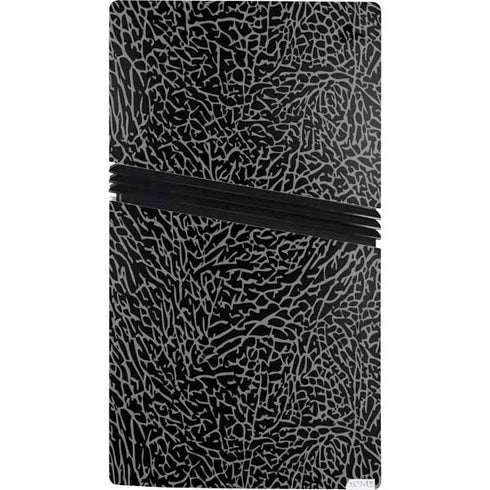 Elephant Print Black PS5 Pro Console Skin