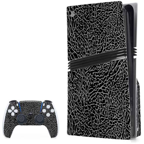 Elephant Print Black PlayStation PS5 Skins