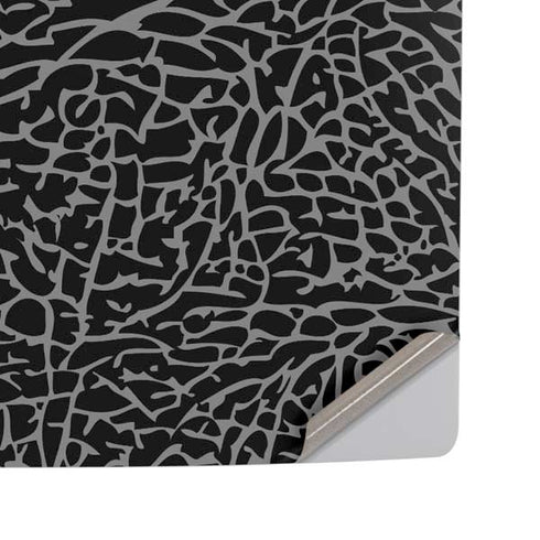 Elephant Print Black PS5 Pro Disk Console Skin