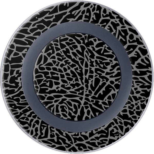 Elephant Print Black Wireless Charger Skin