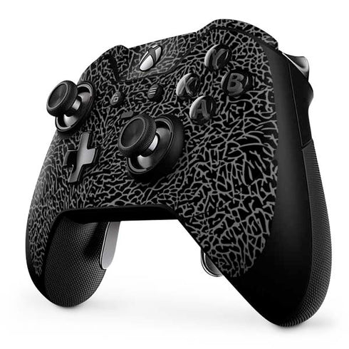 Elephant Print Black Xbox One Elite Controller Skin