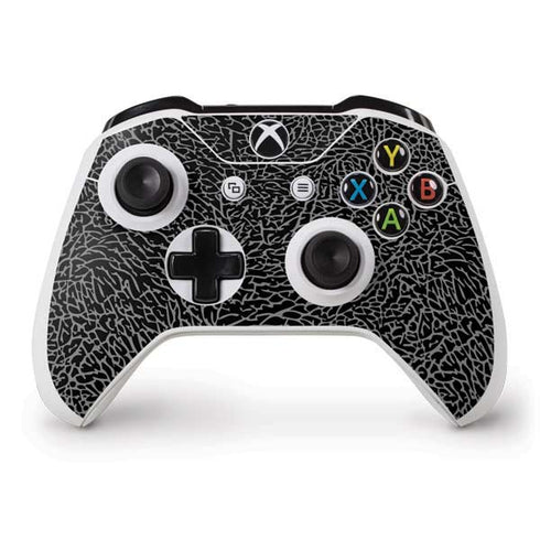 Elephant Print Black Xbox One S Controller Skin