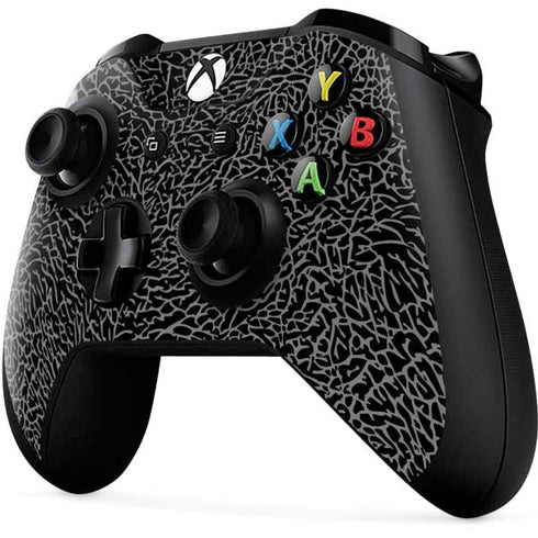 Elephant Print Black Xbox One X Controller Skin