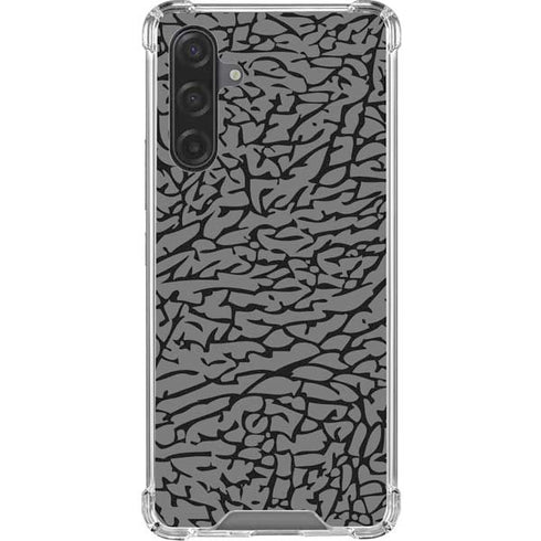 Elephant Print Grey Galaxy A17 Clear Case