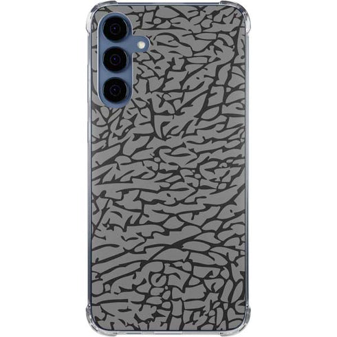 Elephant Print Grey Galaxy A35 5G Clear Case