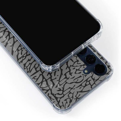 Elephant Print Grey Galaxy A35 5G Clear Case