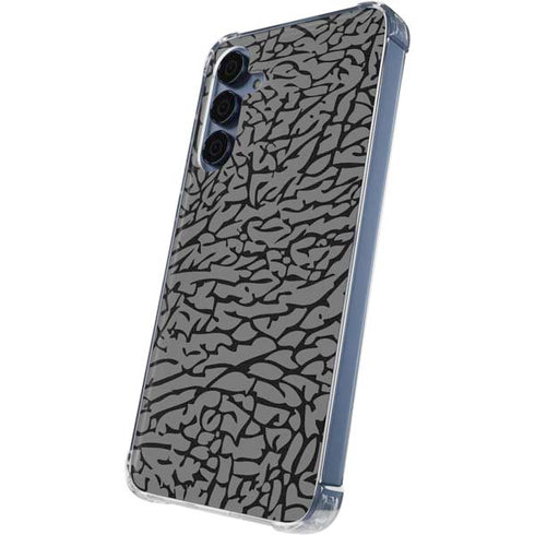 Elephant Print Grey Galaxy A55 5G Clear Case