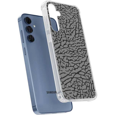 Elephant Print Grey Galaxy A55 5G Clear Case