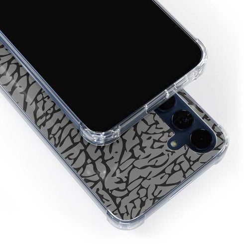 Elephant Print Grey Galaxy A55 5G Clear Case