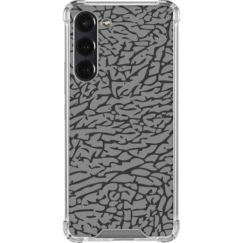 Elephant Print Grey Galaxy S24 FE Clear Case