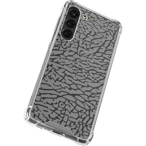 Elephant Print Grey Galaxy S24 FE Clear Case