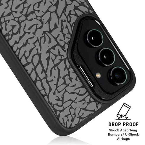 Elephant Print Grey Galaxy S24 FE Kickstand Case
