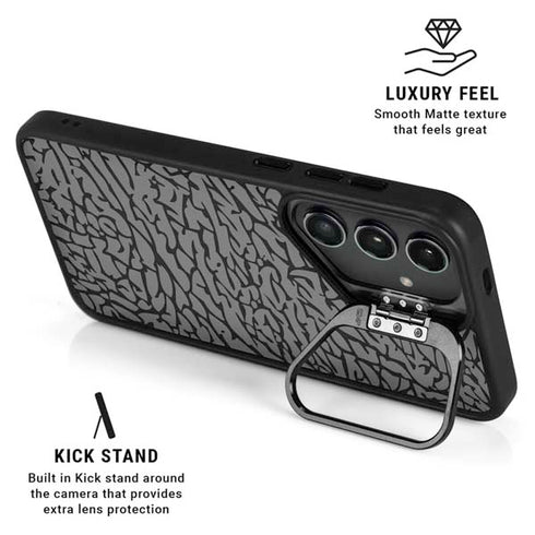 Elephant Print Grey Galaxy S25 Plus Kickstand Case