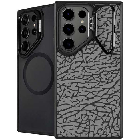 Elephant Print Grey Galaxy S25 Ultra Kickstand Case