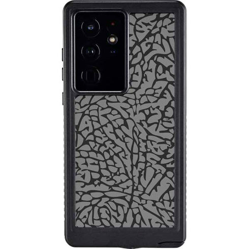 Elephant Print Grey Galaxy S24 Ultra Waterproof Case