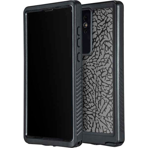 Elephant Print Grey Galaxy S24 Ultra Waterproof Case