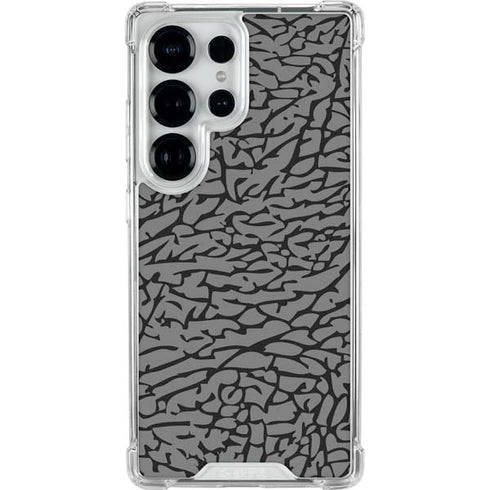 Elephant Print Grey Galaxy S25 Ultra Clear Case