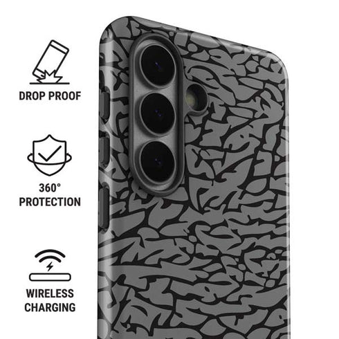 Elephant Print Grey Galaxy S26 Plus Impact Case