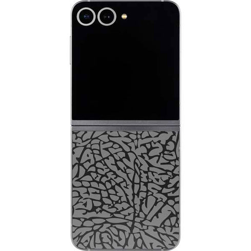 Elephant Print Grey Galaxy Z Flip6 Skin