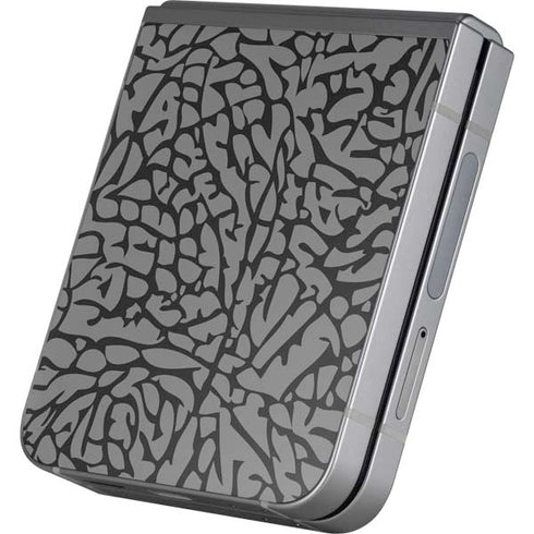 Elephant Print Grey Galaxy Z Flip6 Skin
