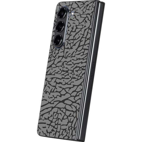 Elephant Print Grey Galaxy Z Fold5 5G Skin