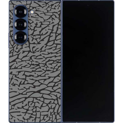 Elephant Print Grey Galaxy Z Fold6 Skin