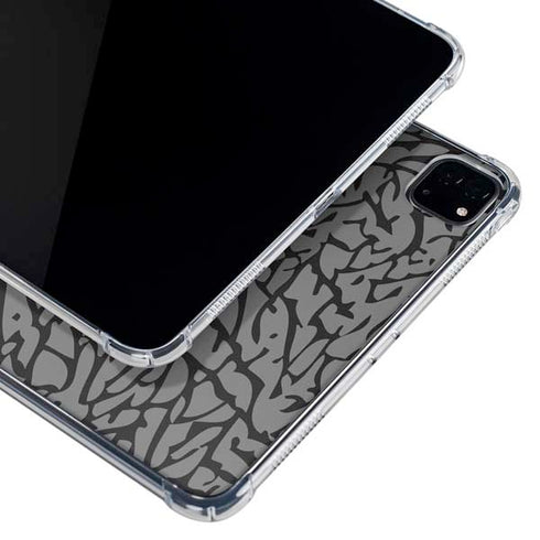 Elephant Print Grey iPad Pro 11in (2024) Clear Case