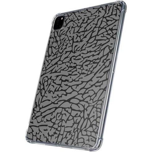 Elephant Print Grey iPad Pro 11in (2024) Clear Case