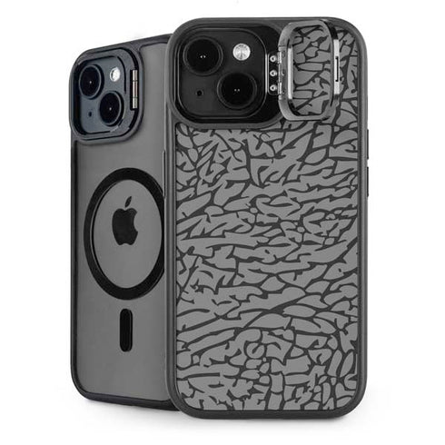 Elephant Print Grey iPhone 14 Kickstand Case