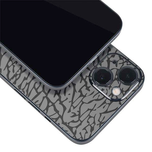 Elephant Print Grey iPhone 15 Skin