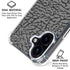 Elephant Print Grey iPhone 16 Clear Case