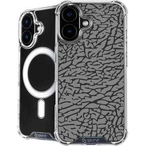 Elephant Print Grey iPhone 16 MagSafe Case