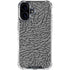 Elephant Print Grey iPhone 16 Plus Clear Case