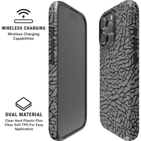 Elephant Print Grey iPhone 16 Pro Magsafe Impact Case