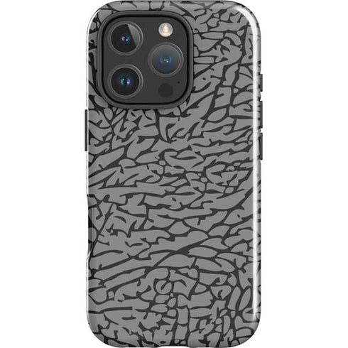 Elephant Print Grey iPhone 16 Pro Max Impact Case