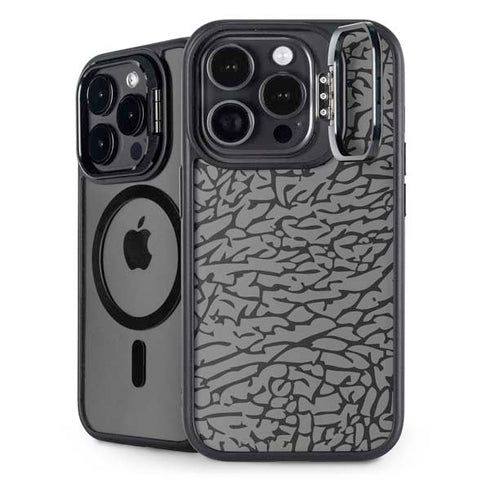 Elephant Print Grey iPhone 16 Pro Max Kickstand Case