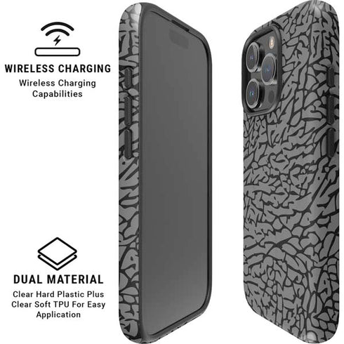 Elephant Print Grey iPhone 16 Pro Max Magsafe Impact Case