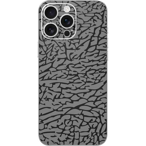 Elephant Print Grey iPhone 16 Pro Max Skin